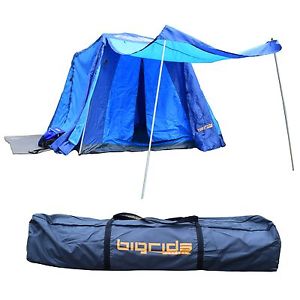 Camping Tent with Extensional Sunshades, Waterproof Fabric, Feet Side Length