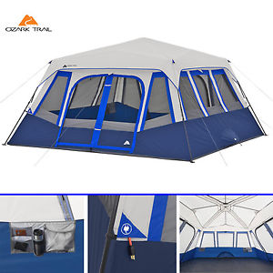 Ozark Trail 14 Person Camping Tent 2 Cabin Room Instant Shelter Family Outdoor