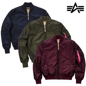 Alpha Industries Giacca Uomo MA-1 VF 59 Iridio Giacca bomber giacca S fino a 3XL