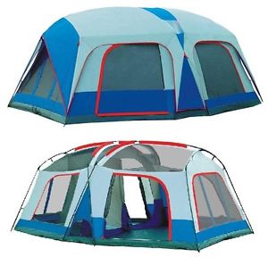 Mt. Barren 10 Person Dual Room Tent Gigatent 3 Season Tent Shelter Camping Hunt,