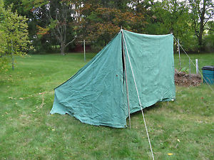 Vintage Hettrick Canvas Baker Tent Lean-to Campfire No Poles included
