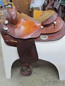 Bob Loomis NRHA Saddlesmith Reining Reiner Saddle 16" Used