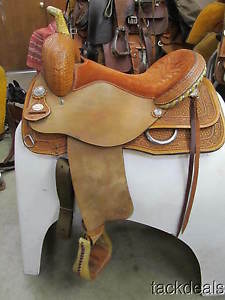 Circle Y Custom All Around Saddle Rare Model 15" GORGEOUS Lightly Used