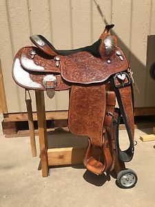 Used Billy Cook Western Saddle 15" Full Bars