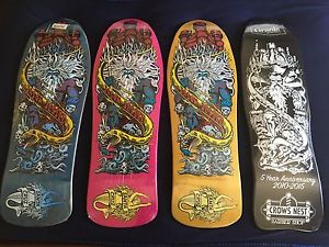set of 4 Santa Cruz Jason Jessee Neptune Mermaid spoof