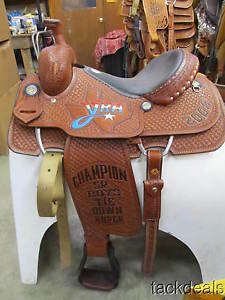 Double J Roping Saddle New Never Used 14 1/2" 08 Model FANCY!