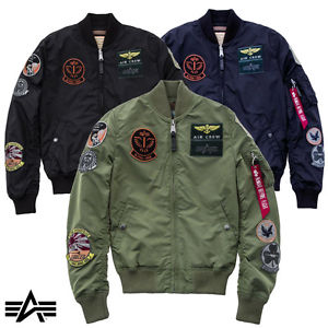 Alpha Industries Giacca Uomo MA-1 TT Toppa Giacca bomber giacca S M L XL XXL 3XL