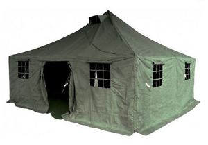 Army Armeezelt Großzelt Gruppenzelt Mannschaftszelt Truppenzelt Oliv 4,8x4,8m