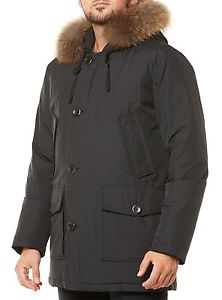 NUOVO HOX PARKA UOMO XU1900 GIACCA PIUMINO GRIGIO SCURO GRIGIO SCURO UOMO