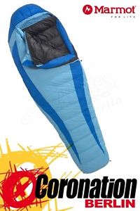 Marmot Womans Angel Fire Long -1/-7/-25 Daunen Schlafsack Summer Blue (Links)