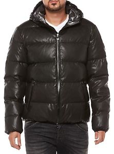 NUOVO EA7 GIACCA UOMO 6XPB10 PIUMINO INVERNALE CON CAPPUCCIO NERO