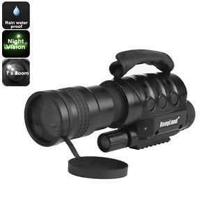 Night Vision Monocular - 7x Zoom 1000m Detection Range Weatherproof CCD Sensor