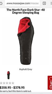 North Face Dark Star sleeping bag (-40)