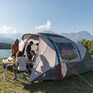 Quechua Family Camping Tent Air Seconds 5.2 XL 5 People Grey Waterproof 200 mm
