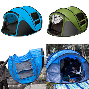 Waterproof Get Up Tent Auto Pop Up Speedy Instant Open Camping Hiking 3-4 Mens