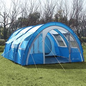 skandika Kemi 4 Person/Man Family Tunnel Tent 3000mm Water Column Blue New
