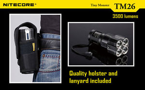 NiteCore TM26 XM-L2 8000Lumen Brightest Portable Rechargable Marine Searchlight
