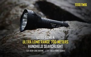 Nitecore TM16 Tiny Monster Flashlight, Black, 4000 lm, 4x 18650 - Sydney