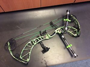 Obsession DEF-CON M6 Compound Bow 70# RH, 29" draw, 6" brace ht, Nuclear Green