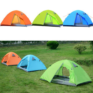 Camping Tent 2 People Equipment Waterproof Tent Travel Portable 3 Colors