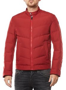 NUOVO HUGO BOSS ARANCIONE GIACCA UOMO SLIM FIT TRAPUNTATA 50320238 OKONNOR ROSSO