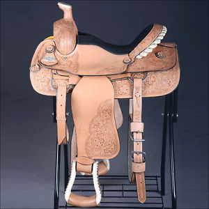 RS105-A HILASON BIG KING Series WESTERN WADE RANCH ROPING COWBOY TRAIL SADDLE 15