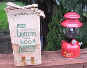 Coleman 200A Black Band, 12-52, excellent + with original box, made in USA  #425
