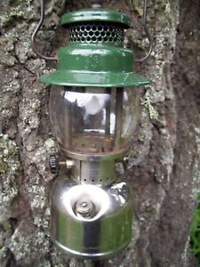 VINTAGE COLEMAN 242A LANTERN-ORIG GLOBE & IN VG & WORKING COND! CLEAN AND SHINY