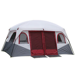Large Outdoor Tent Waterproof Family Cabin Camping-Tent Double Layer 8-12 Person