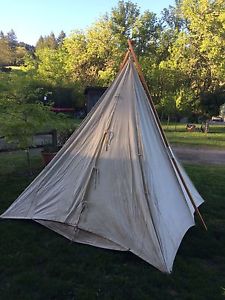 Buckaroo cowboy canvas range teepee tent for hunting fishing camping