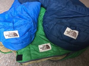 Lot Of 3 70's North Face Brown Label Sleeping Bags. Vintage Camping Gear. EUC