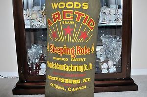 VINTAGE1950's  WOODS ARCTIC 3 Star Down Sleeping Robe Bag  Canvas & Wool