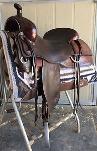 16.5" Roohide Hard Seat Reining Cow Horse Cutting Ranch Cutter SADDLE
