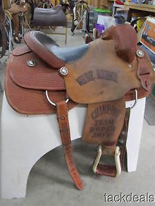 Trent Ward Ranch Roping Saddle 16" Lightly Used Roper
