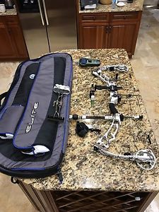 2015 Left Hand Elite Energy 35  50-60# draw weight.  Realtree APS snow camo.