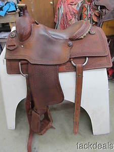 Courts Custom Calf Roper Roping Saddle 14 1/2" Lightly Used Awesome Rig!!