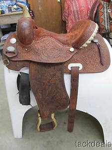 Sharon Camarillo Courts Barrel Saddle Fancy 14" Fully Tooled Lightly Used