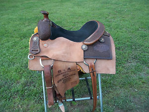 Roping Saddle/ Elite Custom Trophy Saddle 15 1/2 In. Padded Seat