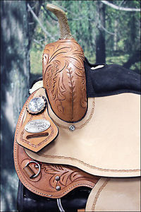 HILASON WESTERN FLEX TREE BARREL RACING TRAIL SADDLE 14" W/ BRIDLE BREAST COLLAR