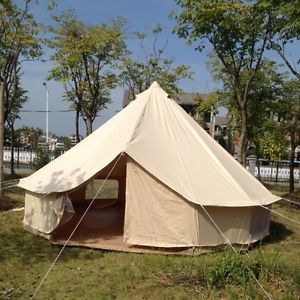 Waterproof Cotton Canvas 6m Bell Tent Family Camping Tent Outdoor Sibley Tent