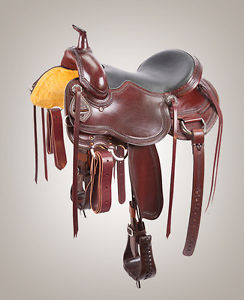 CACTUS SADDLERY WESTERN TRAIL SADDLE FLEX 250, 15" SEAT, FQH