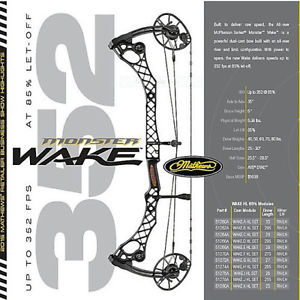 Mathews Monster Wake **LOADED** 65# 29.5" DL BLACK