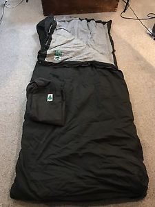 Vtg Woods Arctic 3 Star Down Sleeping Robe Bag  Canvas & Wool Minty! 17+ Lbs