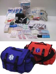 Pro-II Trauma Bag STOCKED First Responder Elite First Aid Kit EMT BLUE or RED.