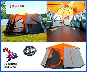 Huge Camping 8 Man Person Tent Big Awning Outdoor Family Vacation Summer Large