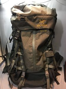 Arc'Teryx Bora 80 size M green black backpack hiking expedition M frame used
