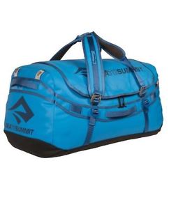 NEW SEA TO SUMMIT DUFFLE BAG 45L WATER RESISTANT CAMP ANTI-THEFT ZIPPERS BLUE