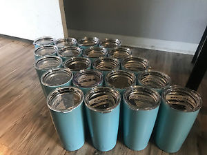 LOT or 20 YETI Rambler 20oz light Blue