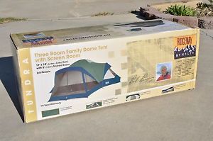 NEW IN BOX Tundra Three Room Family Dome w/ Screen Room Tent Ridgeway by Kelty