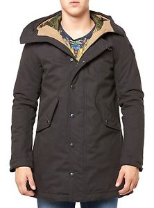 NUOVO BLAUER GIACCA PARKA UOMO 16WBLUK02315 004285 NERO UOMO CON CAPPUCCIO